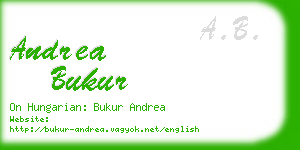 andrea bukur business card